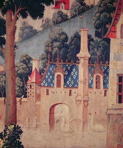 Frammento di un arazzo medievale da Unbekannt Unbekannt